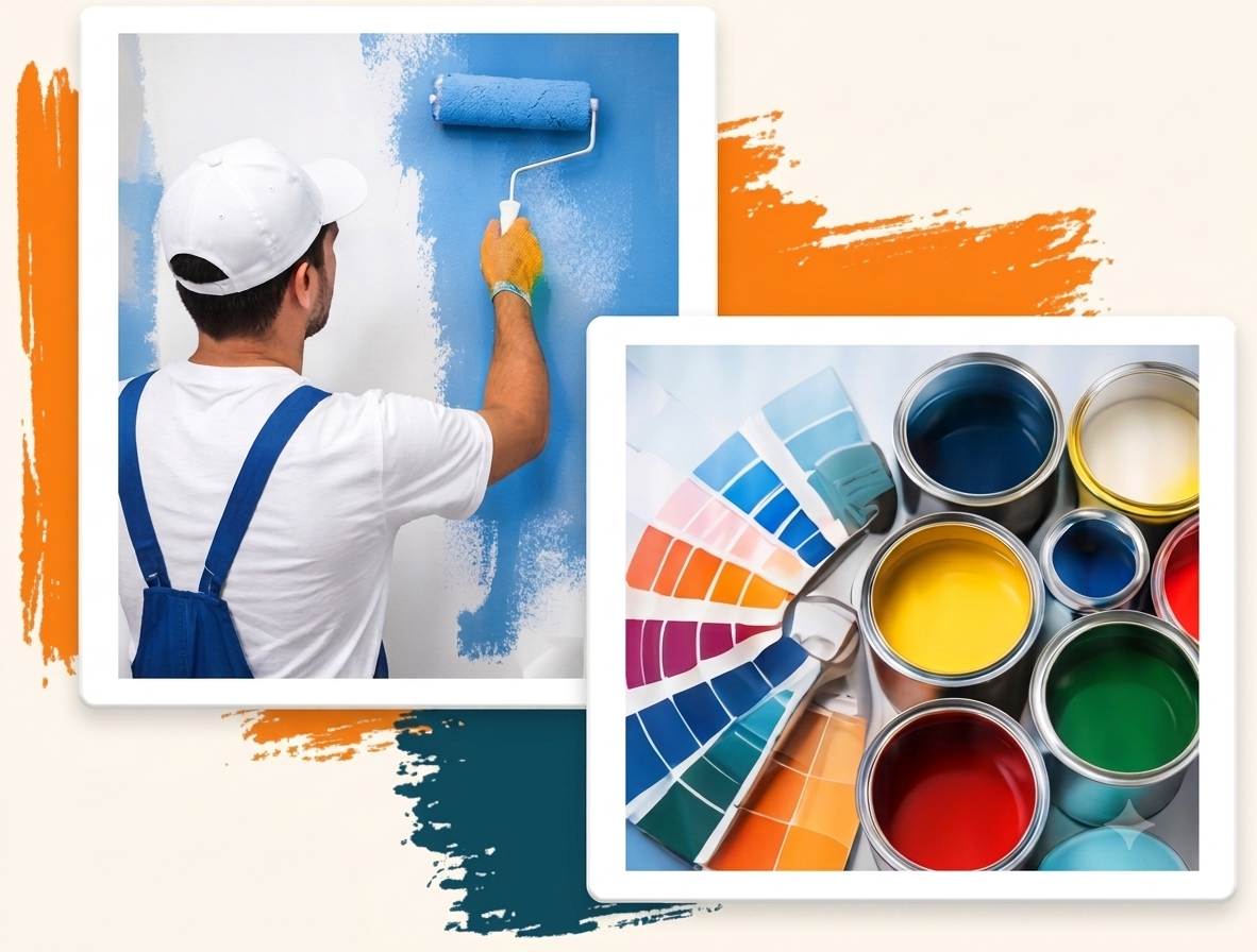 Professional painter at work